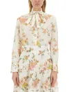 ZIMMERMANN BLOUSE WITH FLORAL PATTERN