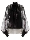 Zimmermann Blouse With Lavalliere "hypnotic" In Multi