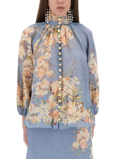 Zimmermann Blouse With Puff Sleeves Cascadian