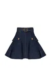 Zimmermann 牛仔工装迷你裙 In Blu