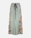 Zimmermann Blue Coco Printed Silk Trousers