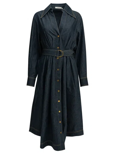 Zimmermann Blue Cotton Midi Shirtdress