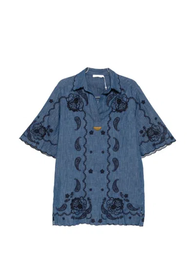 Zimmermann Blue Embroidered Dress