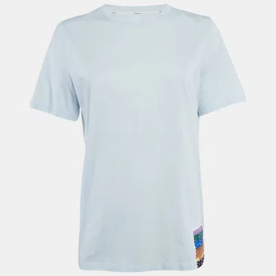 Zimmermann Blue Logo Applique Jersey T-shirt In Multi