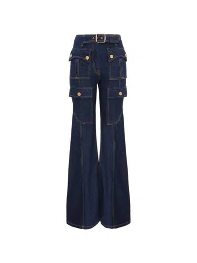 Zimmermann Blue Regular Waist Belt Jeans