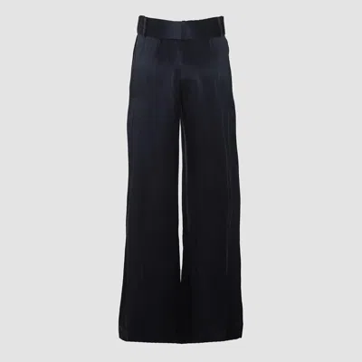 Zimmermann Blue Silk Pants In Navy