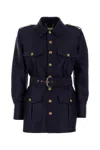 Zimmermann Blue Wool Blend Hypnotic Jacket In Black