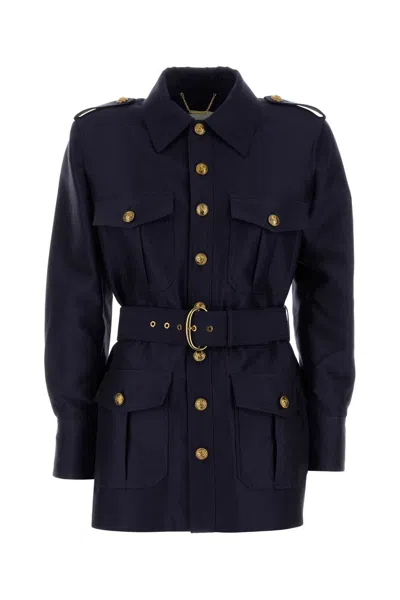 Zimmermann Blue Wool Blend Hypnotic Jacket In Black