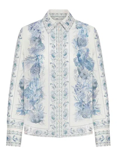 Zimmermann Wanderlust Blouse In Blue