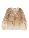 Zimmermann Illuminate Drawn Shirt And Blouse Pink In Nude