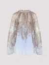 Zimmermann Blusa Hypnotic In Crepe Stampato   Donna In Neutral