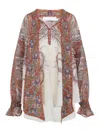 Zimmermann Flowing Blouse With Billowy Sleeves In Multi