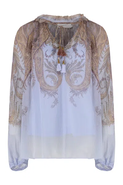 Zimmermann Blusa Billow Hypnotic In Multi