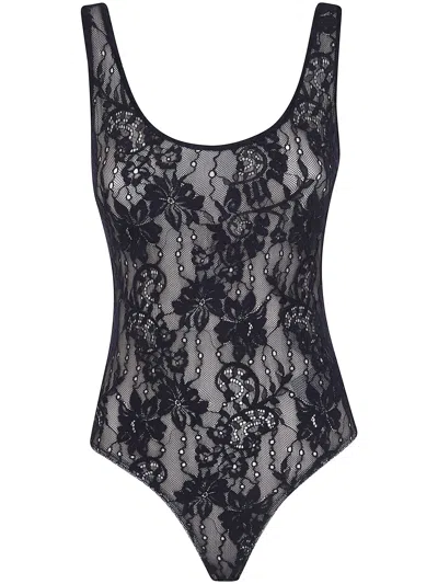 Zimmermann Bodysuit Lace Scoop "lace Scoop" In Black