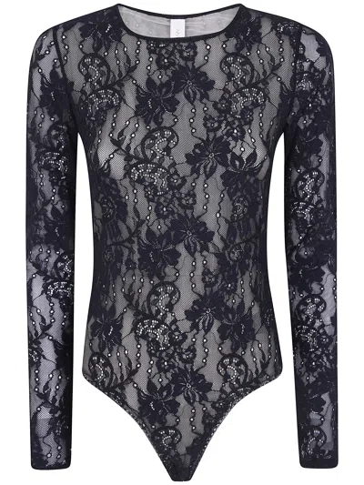 Zimmermann Stretch-lace Bodysuit In Blue