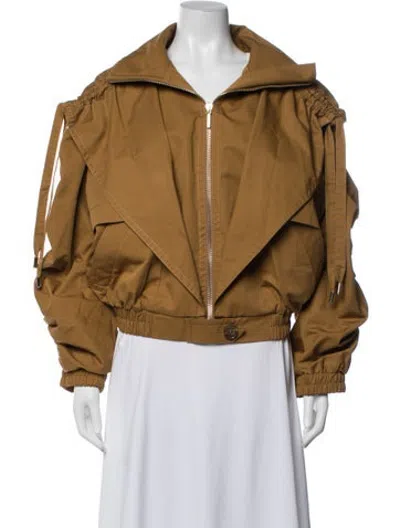 Pre-owned Zimmermann Bomber Jacket In Brown
