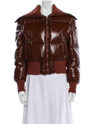 Pre-owned Zimmermann Bomber Jacket W/ Tags In Brown
