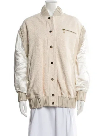 Pre-owned Zimmermann Bomber Jacket W/ Tags In Neutral