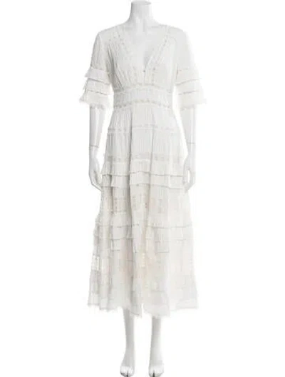 Pre-owned Zimmermann Bonita Long Dress In White