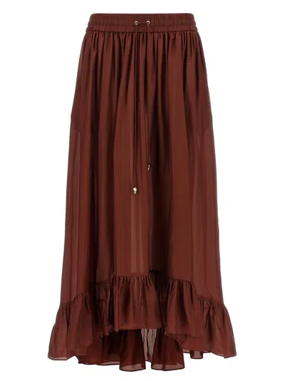 Zimmermann Bordeaux Silk Mini Women's Skirt
