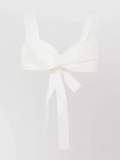 ZIMMERMANN BOW DETAIL COTTON BRALETTE