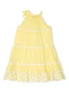 Zimmermann Teen Girls Yellow Ric Rac Cotton Dress In Yellow