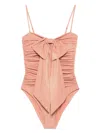 Zimmermann Bow-detailing Swimsuit In Brown