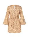 Zimmermann Awaken Braid Trim Tunic In Lemon Leopard In Brown