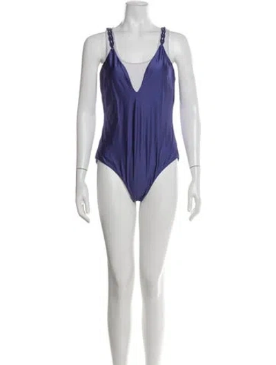 Pre-owned Zimmermann Braided Accents One-piece In Blue