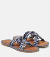 Zimmermann Braided Strap Sandals In Blue
