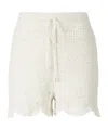 Zimmermann Lightburst Crochet Shorts In White
