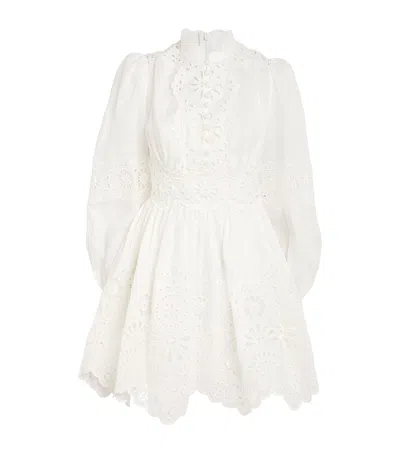 ZIMMERMANN BRODERIE ANGLAISE MINI DRESS