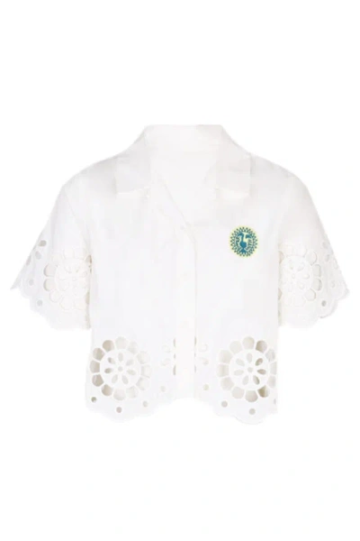 Zimmermann Broderie Shirt Ivory In White