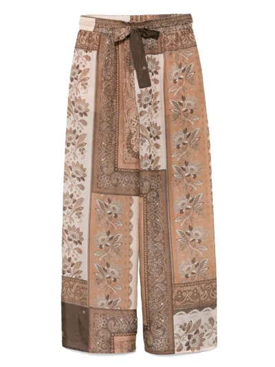 ZIMMERMANN BROWN BANDANA PRINT TORUSERS
