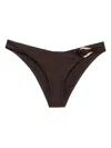 Zimmermann Brown Bikini Bottoms With Gold Detail