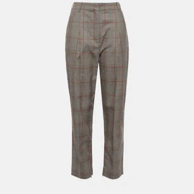 Pre-owned Zimmermann Brown Check Trousers Size M (2)