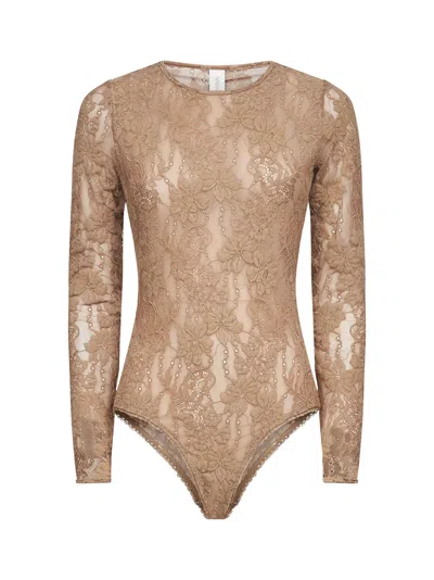 Zimmermann Brown Lace Bodysuit
