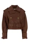 Zimmermann Hypnotic Leather Crop Trench Women In Brown