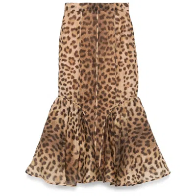 Zimmermann Crush Maxi Skirt In Brown