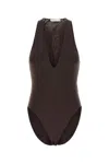 Zimmermann Brown Stretch Viscose Dawning Bodysuit In Brown