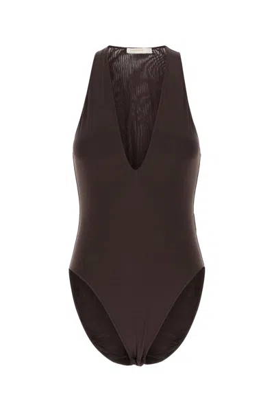 Zimmermann Brown Stretch Viscose Dawning Bodysuit