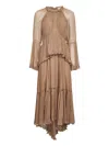 Zimmermann Hypnotic Peplum Long Sleeve Flutter Dress In Multi