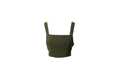 Zimmermann Buckle Tank Bodice In Green Polyester
