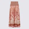 Zimmermann Wanderlust Patterned Silk Maxi Skirt In Multi