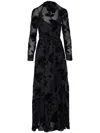 Zimmermann Womens Black Burnout Sheath Long-sleeve Woven Midi Dress In Blk Black