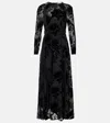 Zimmermann Womens Black Burnout Sheath Long-sleeve Woven Midi Dress In Schwarz