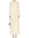 Zimmermann Burnout Sheath Midi Dress In Cream