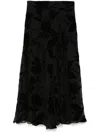 Zimmermann Womens Black Burnout Velvet Wide-leg High-rise Woven-blend Trousers In Black