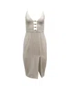 Zimmermann Button Detail Cut Out Dress In White Polyester In White