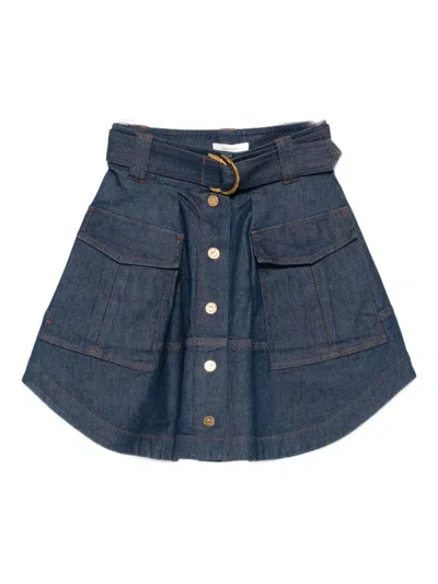 ZIMMERMANN BUTTON-FASTENING CARGO SKIRT